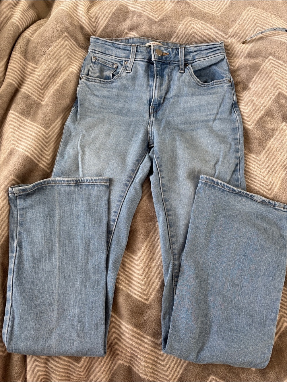 Levi's Light Blue High-Rise Wide Leg Jeans - Soft Wash